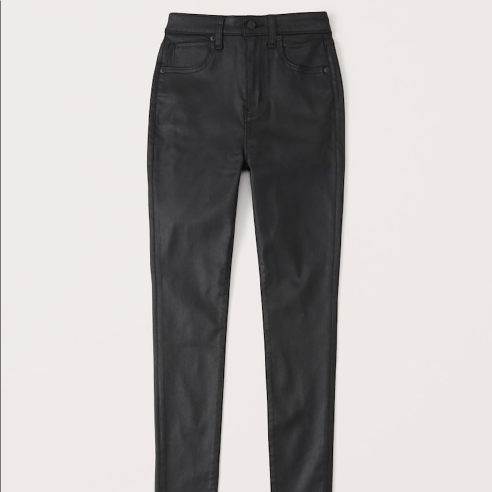 Abercrombie Curve Love High Rise Super Skinny Ankle Jean- Black- Size 29/8 Short
